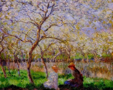  spring Canvas - Springtime Claude Monet